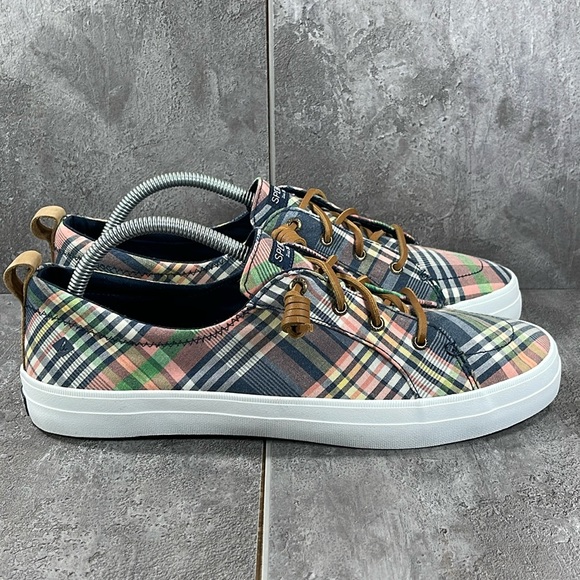 SPERRY Shoes - Women's Sperry Top Sider Crest Vibe Washed Plaid Sneakers Size 11